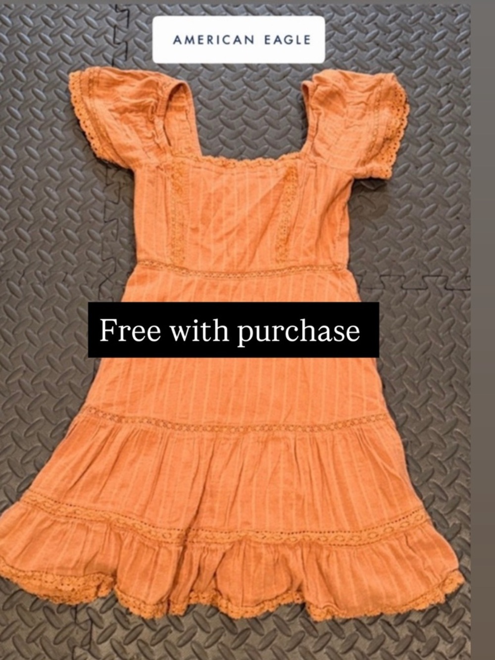 American eagle rust hippie dress.